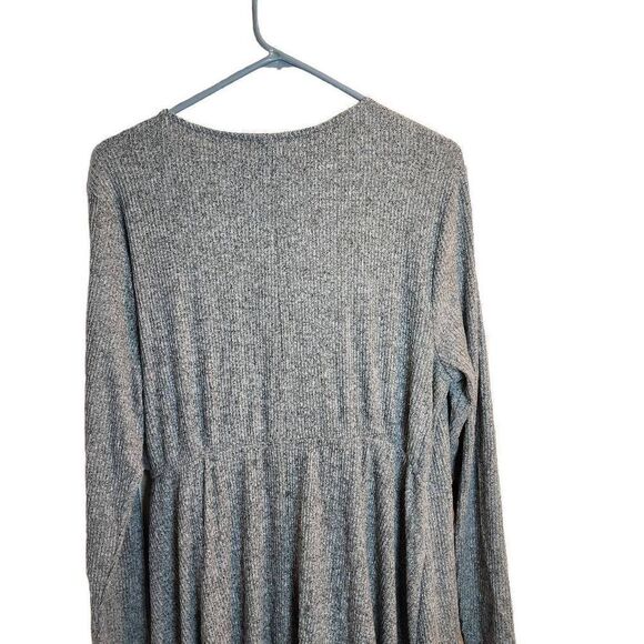 Old Navy NWT Super Soft 1X Gray Wrap Front Midi Skater Dress - Picture 7 of 10